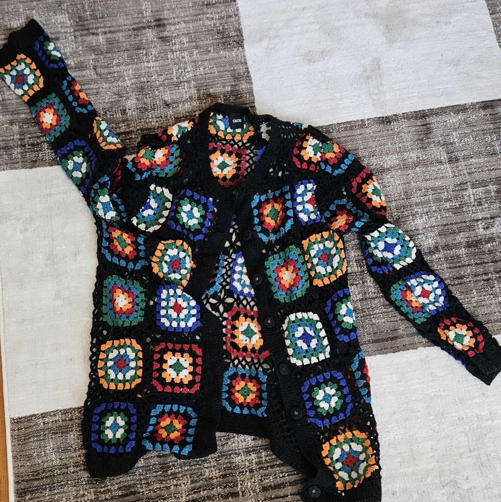 ASOS Crochet Cardigan Sweater